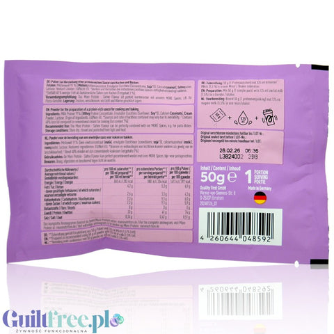 More Nutrition Total Protein Sahne 50g sachet - a game changer! unsweetened casein nutrition with cream flavor
