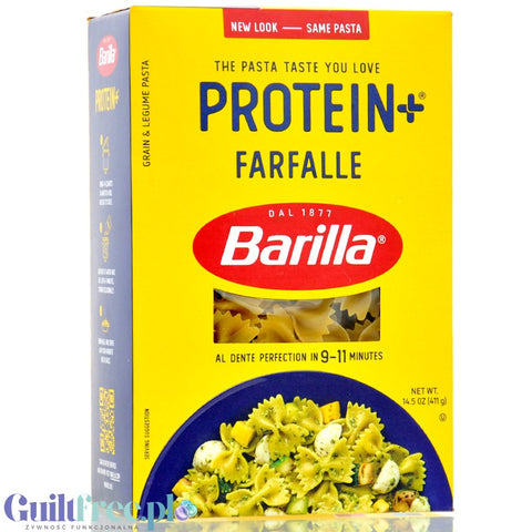 Barilla Protein+ Farfalle - makaron proteinowy z białkiem grochu, ciecierzycy i witaminami, Kokardki