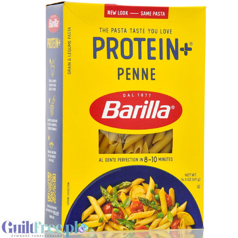 Barilla Protein+ Penne - makaron proteinowy z białkiem grochu, ciecierzycy i witaminami, Pióra