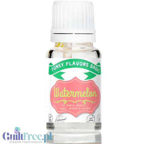 Funky Flavors Basic Watermelon 10ml - Arbuz - kropelki aromatyzujące bez cukru, tłuszczu i słodzików
