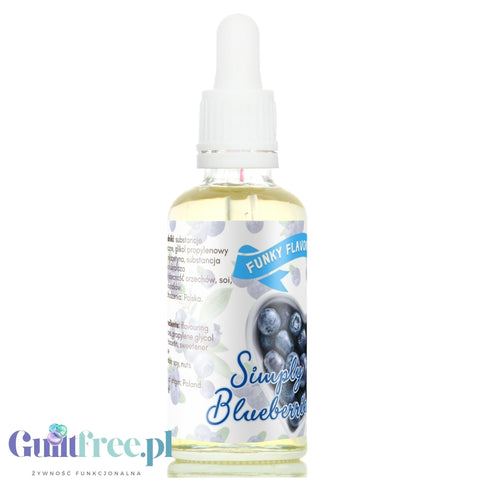 Funky Flavors Sweet Simply Blueberries - jagodowe kropelki słodzące bez cukru i bez kalorii
