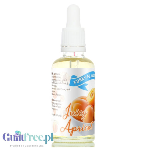 Funky Flavors Sweet Juicy Apricot - smakowe morelowe kropelki słodzące bez cukru i kalorii