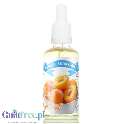 Funky Flavors Sweet Juicy Apricot - smakowe morelowe kropelki słodzące bez cukru i kalorii