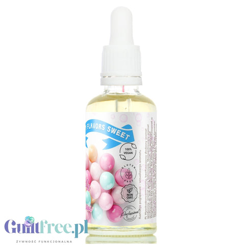 Funky Flavors Sweet Bubble Gum - słodkie kropelki bez cukru i kalorii o smaku gumy balonowej