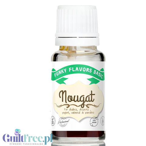 Funky Flavors Basic Nougat 10ml - nugatowe kropelki aromatyczne bez cukru, słodzików i kalorii