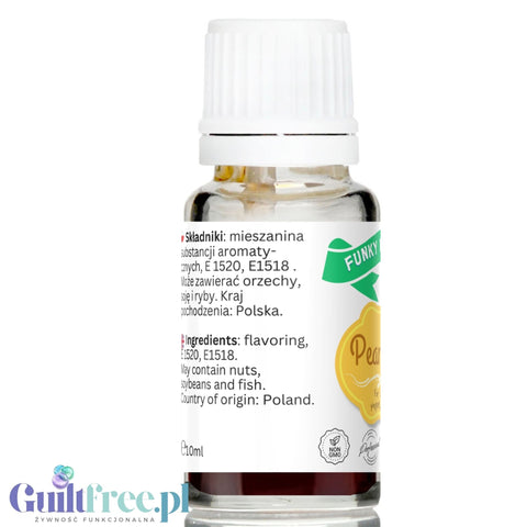 Funky Flavors Basic Peanut Butter 10ml - aromatyczne kropelki do napojów i posiłków bez cukru i słodzików
