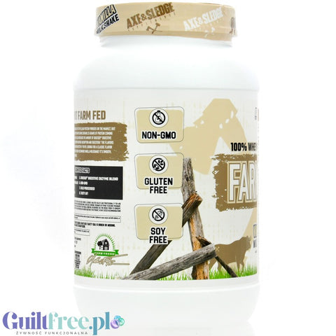 Axe & Sledge Farm Fed, Vanilla Milkshake - uncompromised 100% WPI protein supplement, 25g protein & 100kcal