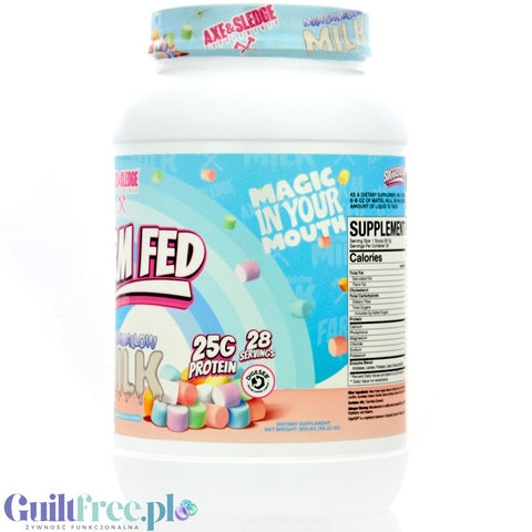 Axe & Sledge Farm Fed, Marshmallow Milk - bezkompromisowa odżywka białkowa 100% WPI, 25g białka & 100kcal