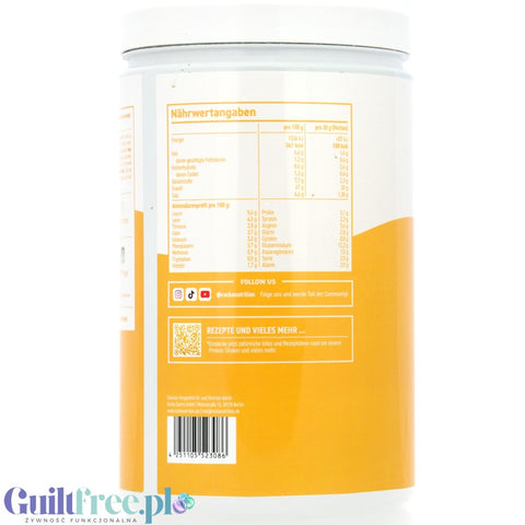 Rocka Nutrition Protein Shake Caramel Popcorn 900g - vegan protein supplement 4 protein sources, Caramelized Popcorn flavor