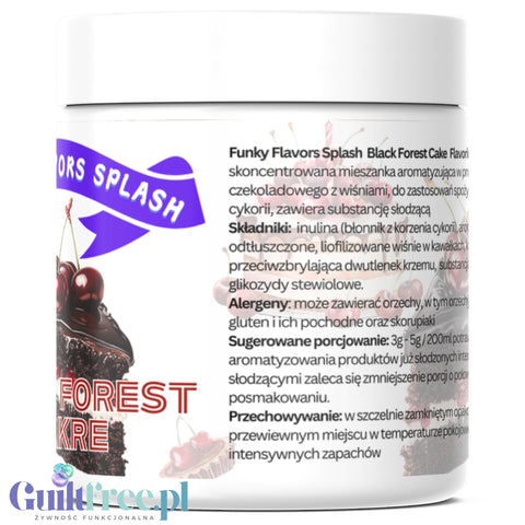 Funky Flavors Splash Black Forest Cake - low carb, fat free powdered food flavoring