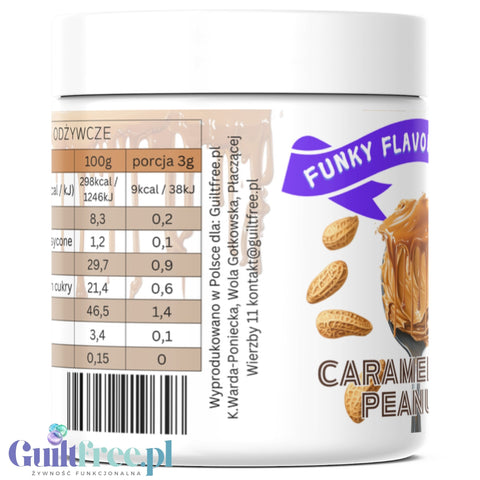 Funky Flavors Splash Caramlised Peanuts 9kcal 50g - fiber sweetener powder.