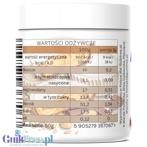 Funky Flavors Splash White PB Cup 50g - błonnikowy aromat słodzący w proszku Białej Czekolady & Masła Orzechowego