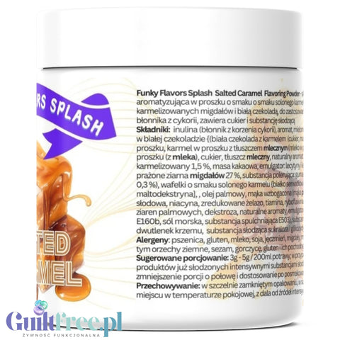 Funky Flavors Splash Salted Caramel - low carb, fat free powdered food flavoring