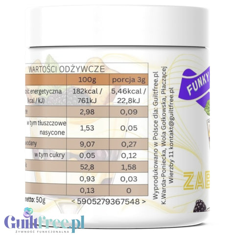 Funky Flavors Splash Zabaglione - low carb, fat free powdered food flavoring