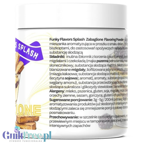 Funky Flavors Splash Zabaglione - low carb, fat free powdered food flavoring