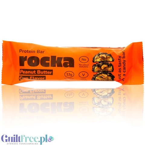 Rocka Nutrition Protein Bar Peanut Butter Cup - vegan protein bar without sugar and palm oil