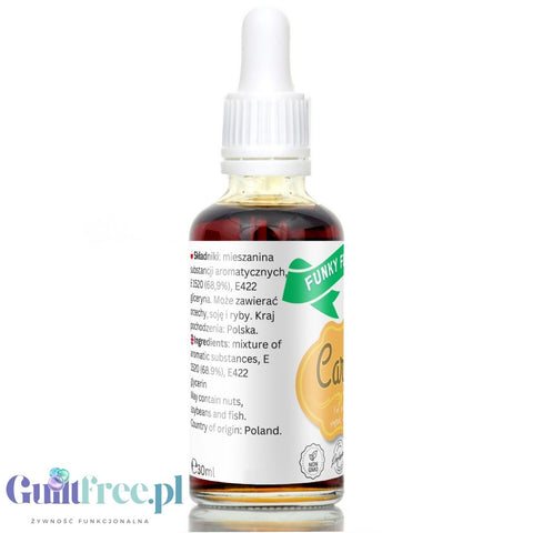 Funky Flavors Basic Caramel 30ml - karmelowe kropelki aromatyzujące bez cukru, słodzików i kalorii