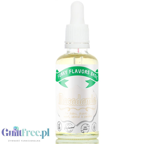 Funky Flavors Basic Macadamia 30ml - kropelki aromatyzujące bez cukru, słodzików i kalorii
