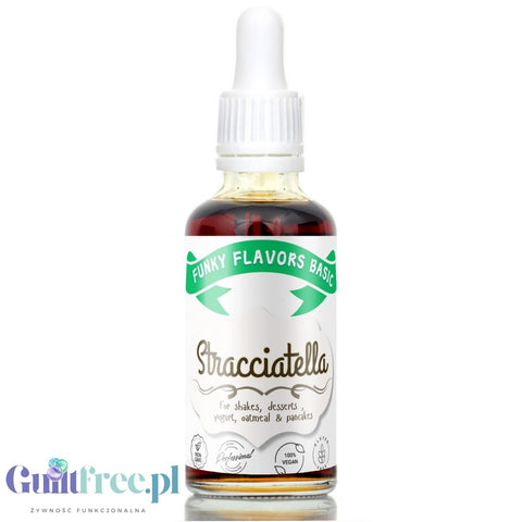 Funky Flavors Basic Stracciatella 30ml - flavoring drops without sugar or sweeteners, vanilla and dark chocolate flavoring