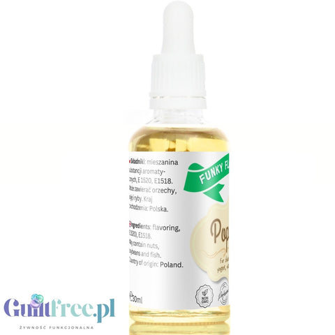 Funky Flavors Basic Popcorn 30ml - flavoring drops without sugar and sweeteners, roasted popcorn flavor