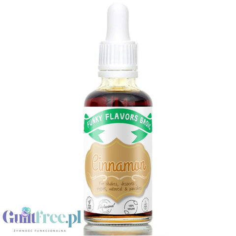 Funky Flavors Basic Cinnamon 30ml - cynamonowe kropelki aromatyzujące bez cukru i słodzików