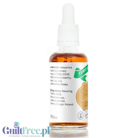 Funky Flavors Basic Butterscotch 30ml Highly concentrated food flavor for shakes, desserts, yogurt, ice cream & pancakes