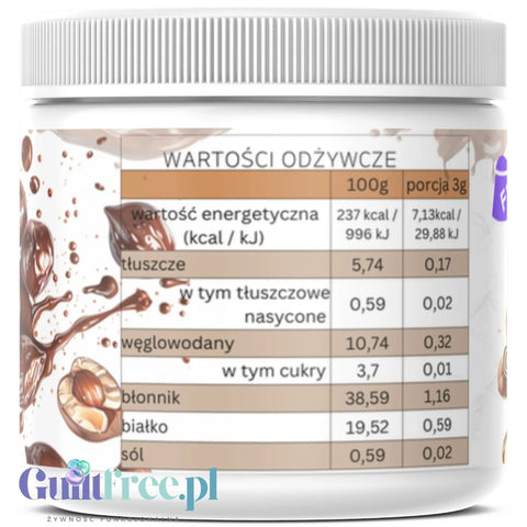 Funky Flavors Splash Caramelato Hazelnut 200g - aromat słodzący w proszku, smak Karmelizowane Orzechy Laskowe w Czekoladzie