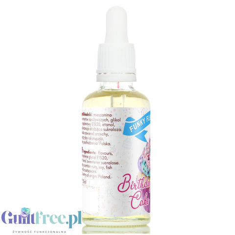 Funky Flavors Sweet Birthday Cake sugar free liquid flavor with sucralose