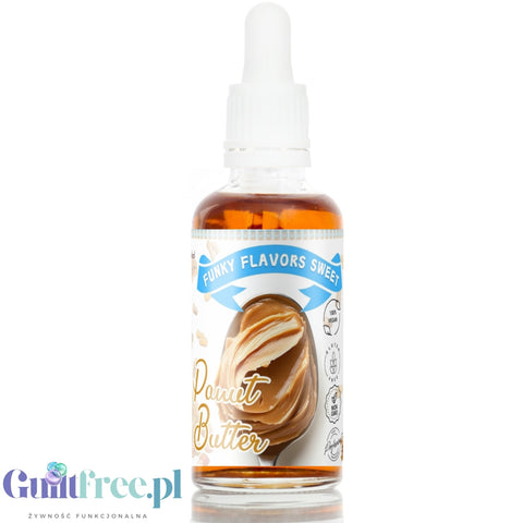 Funky Flavors Sweet Peanut Butter - sweet drops without sugar and calories with Peanut Butter flavor.