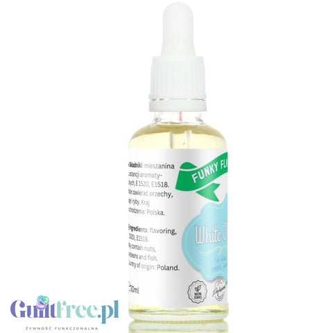 Funky Flavors Basic White Chocolate 30ml - sugar and sweetener free, vegan White Chocolate flavor drops
