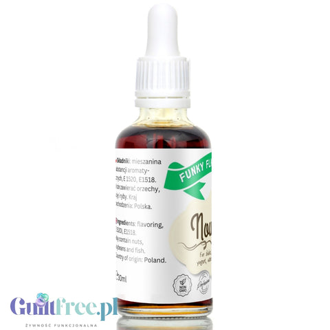 Funky Flavors Basic Nougat 30ml - nugatowe kropelki aromatyzujące bez cukru, słodzików i kalorii