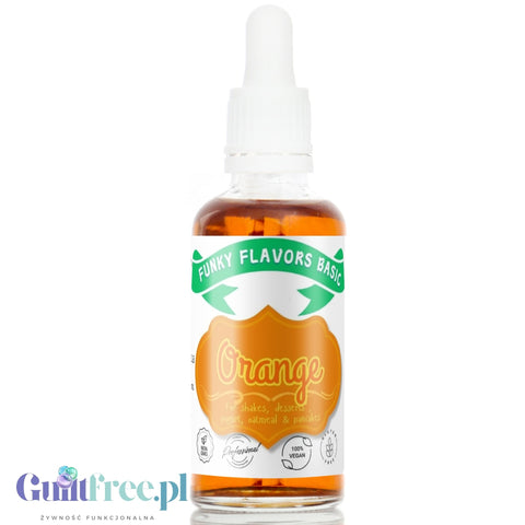 Funky Flavors Basic Orange 30ml - kropelki aromatyczne do jedzenia i picia, bez cukru i słodzików