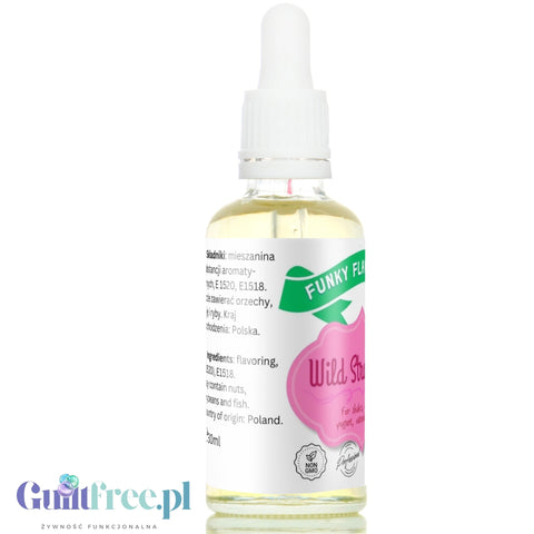 Funky Flavors Basic Wild Strawberry 30ml - sugar-free, fat-free and calorie-free strawberry drops