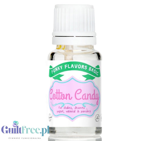 Funky Flavors Basic Cotton Candy 10ml - aromat spożywczy bez cukru i słodzików, Wata Cukrowa