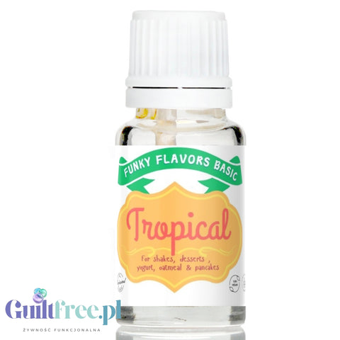 Funky Flavors Basic Tropical 10ml - food flavor without sugar or sweeteners, Tropical Fruits