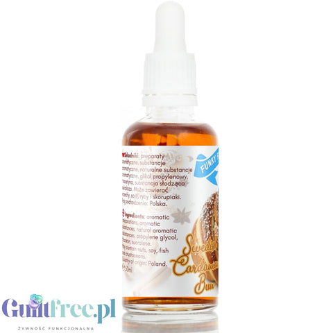 Funky Flavors Sweet Swedish Cardamom Bun - kropelki smakowe bez cukru, aromat szwedzkiej bułeczki z cynamonem i kardamonem