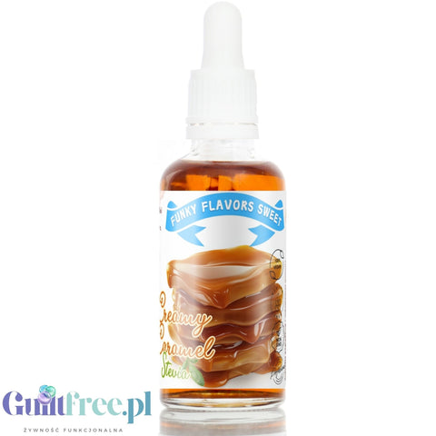 Funky Flavors Sweet Caramel Stevia - Stevia-sweetened flavor with no sugar & no fat, Caramel