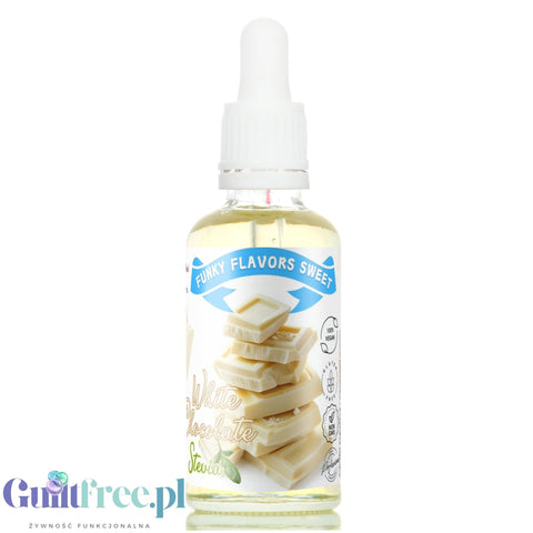 Funky Flavors Sweet White Chocolate Stevia - flavor drops with stevia, sugar free & fat free flavor, White Chocolate