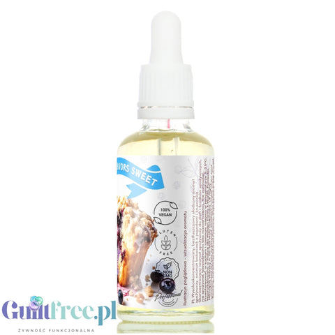 Funky Flavors Sweet Blueberry Crumble Muffin - sugar-free sweet drops with blueberry muffin flavor, no kcal