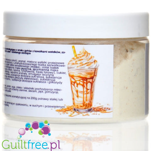 Funky Flavors Splash Vanilla Caramel 150g - błonnikowy aromat słodzący w proszku, Waniliowo-Karmelowy z kruszonką karmelową