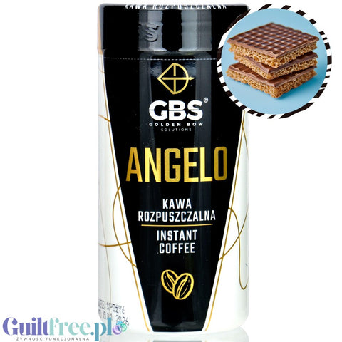 GBS Angelo Wafel in Milk Chocolate - flavored instant coffee 60mg caffeine without sugar or sweeteners