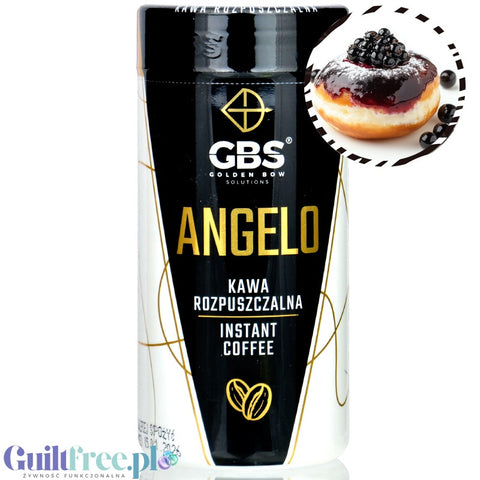 GBS Angelo Doughnut with Pudding and Currant - flavored instant coffee 60mg caffeine without sugar or sweeteners
