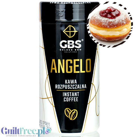 GBS Angelo Doughnut with Pudding and Cherry - flavored instant coffee 60mg caffeine without sugar or sweeteners