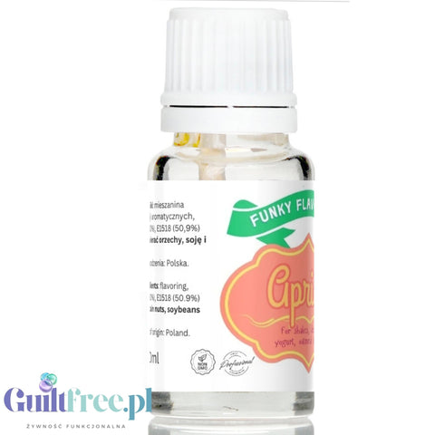 Funky Flavors Basic Apricot 10ml - morelowe kropelki aromatyzujące bez cukru, słodzików i tłuszczu