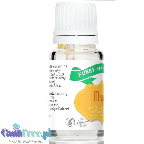 Funky Flavors Basic Maple 10ml - maple syrup flavored drops with no sugar, no sweeteners and no fat