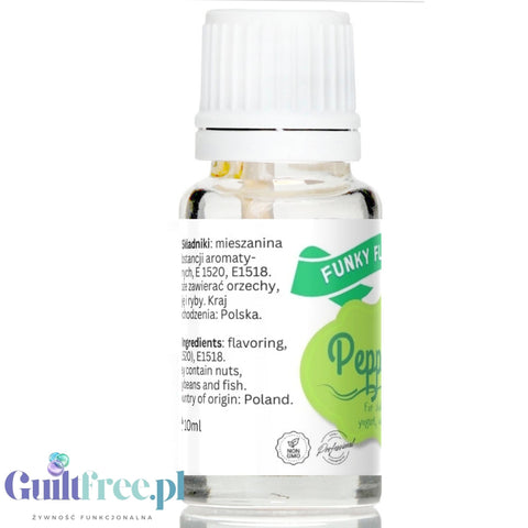 Funky Flavors Basic Peppermint 10ml - mint food flavoring drops without sugar, sweeteners or calories