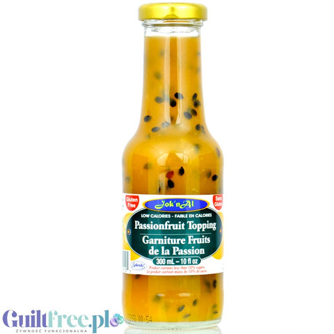 Jok n Al Low Calorie Fruit Topping, Passionfruit - niskokaloryczna polewa z marakują 43kcal, tylko 3% cukru