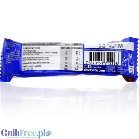 Chiefs Protein Soft Bar Choco Caramel - Protein bar, Chocolate & Caramel, 16g protein & 202kcal