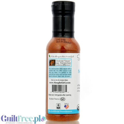 Simple Girl Southern Blend BBQ Sauce - słodko-pikantny sos BBQ ze stewią 5 kcal, bez cukru i bez tłuszczu