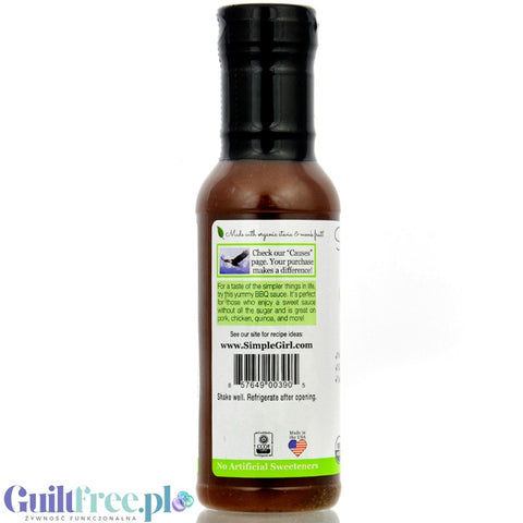 Simple Girl Country Sweet BBQ Sauce - słodki sos BBQ ze stewią 5 kcal, bez cukru i bez tłuszczu